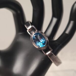 BOMA vintage Swiss Blue Topaz Sterling Silver Bracelet